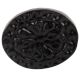 Black Oval Flower Metal Knobs